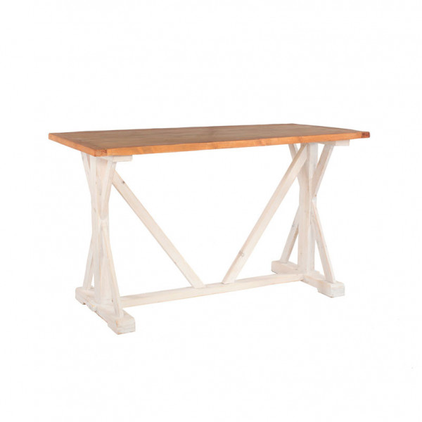 Mesa alta de madera de roble