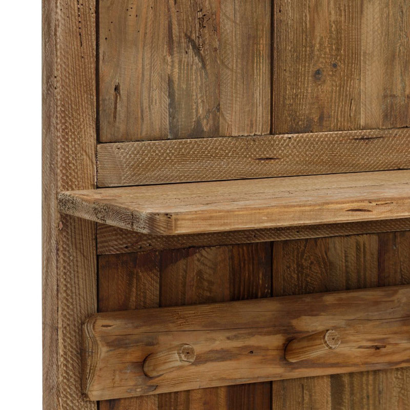 Perchero Pared Madera Natural Voeux Store