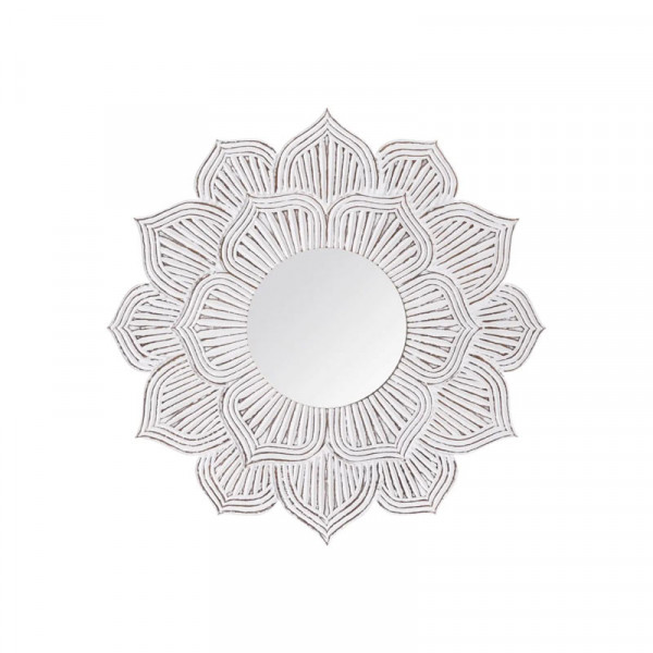 Espejo de flor de loto blanco