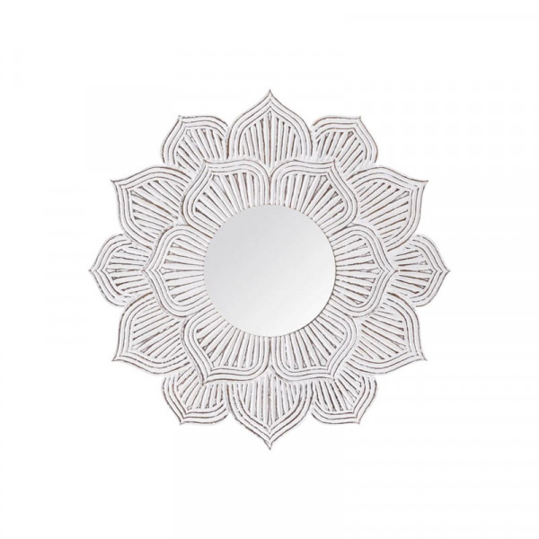 Espejo de flor de loto blanco